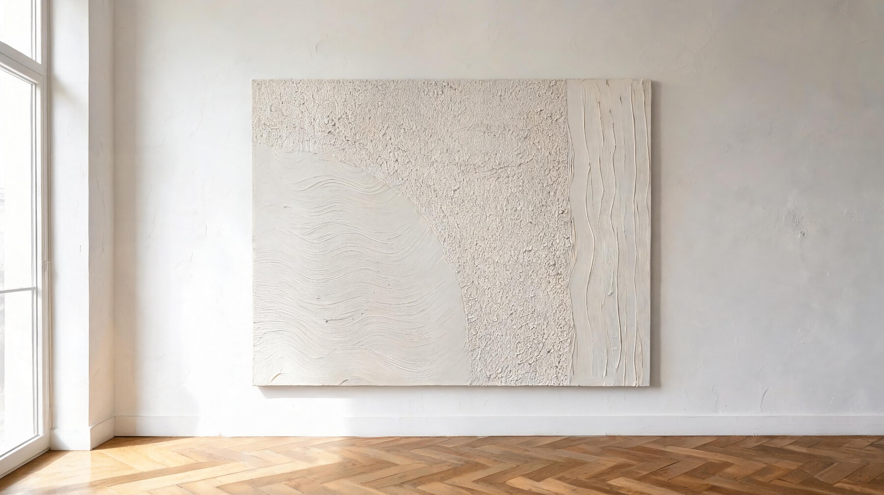 Sediment — textured abstract painting in warm earth tones